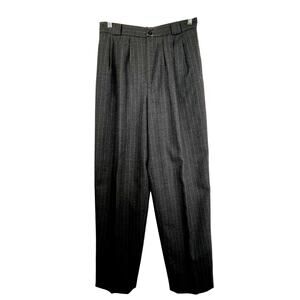 Camden Classics women's dark gray pinstripe wool pants, size 12